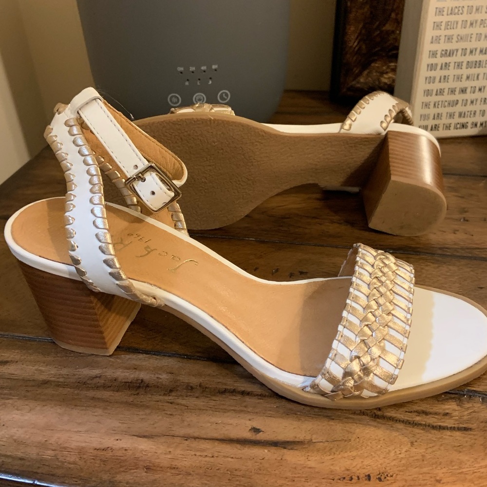 Jack Rogers Tinsley Mid-Heel Sandals.